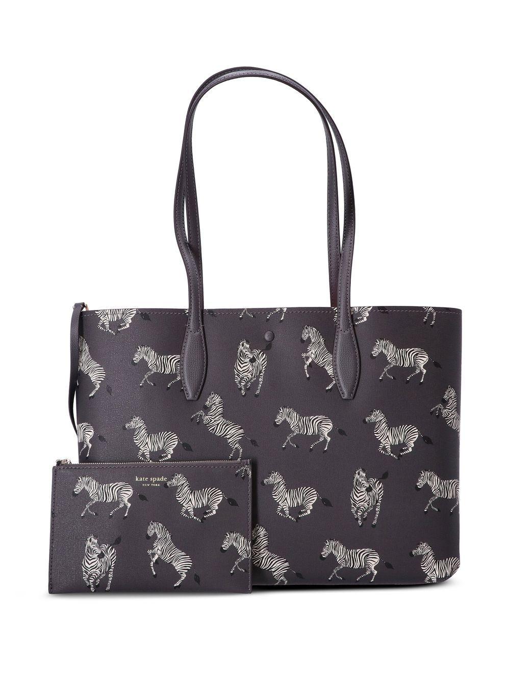 Kate Spade Zebra print Tote Bag in Gray Lyst