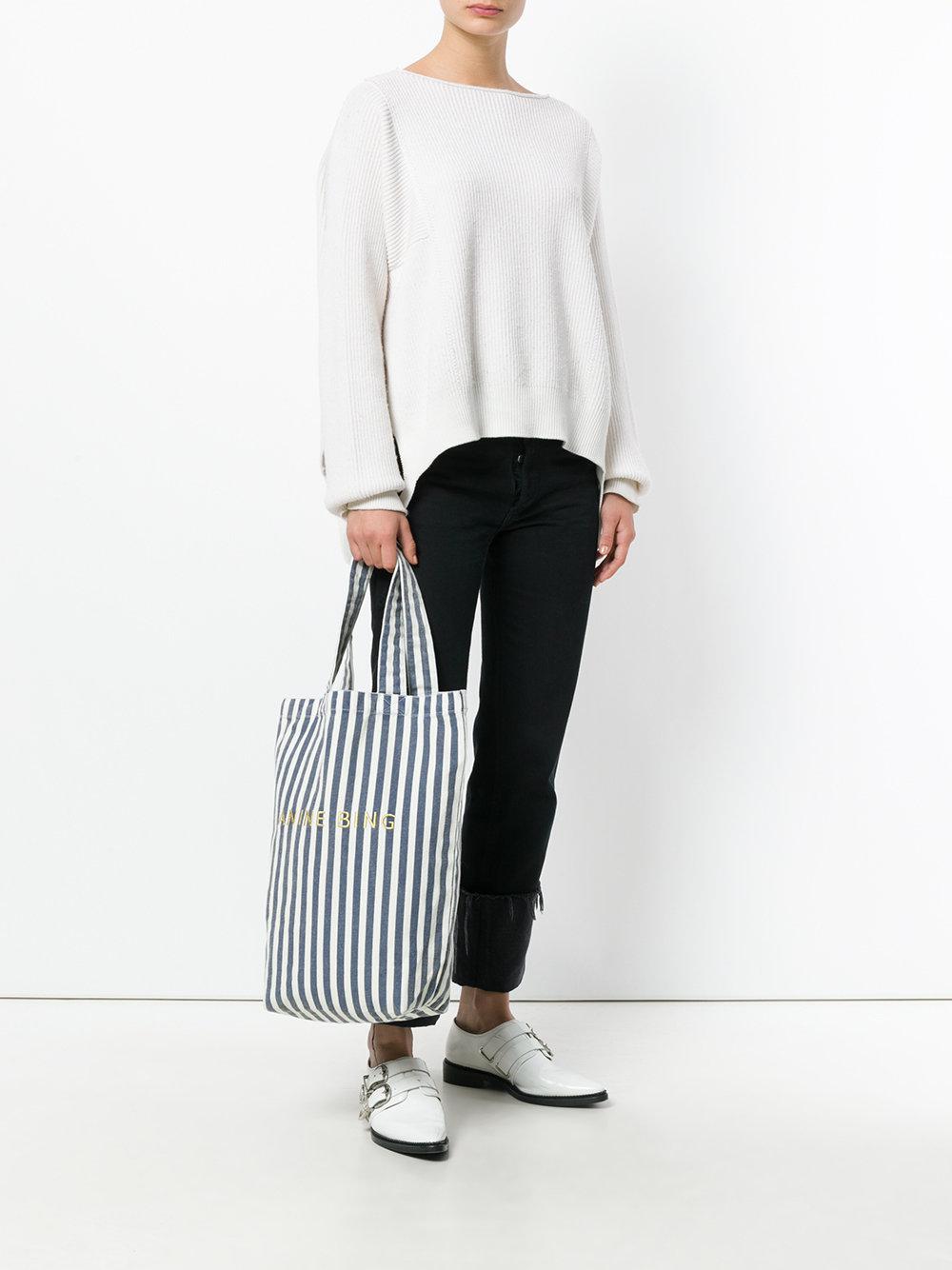 anine bing canvas tote