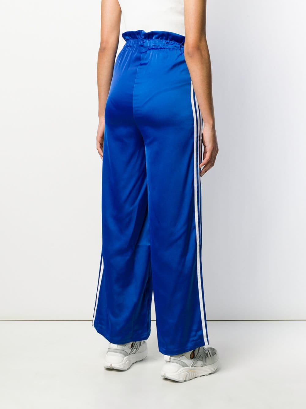 adidas Wide-leg Track Pants in Blue | Lyst