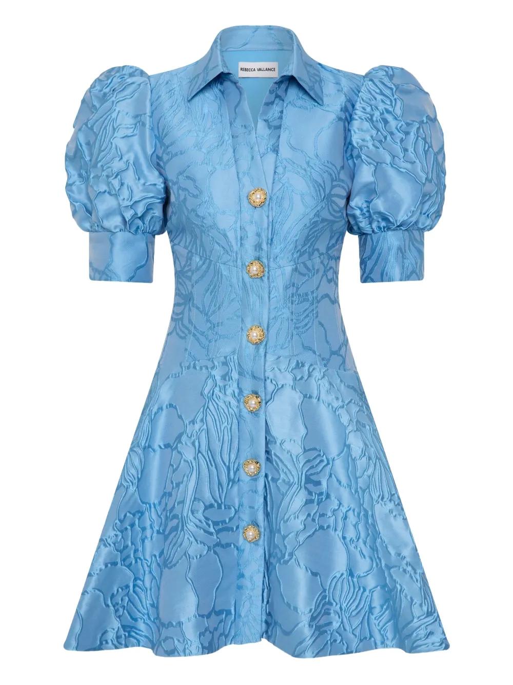 Rebecca Vallance パフスリーブ ミニドレス ブルー | Lyst