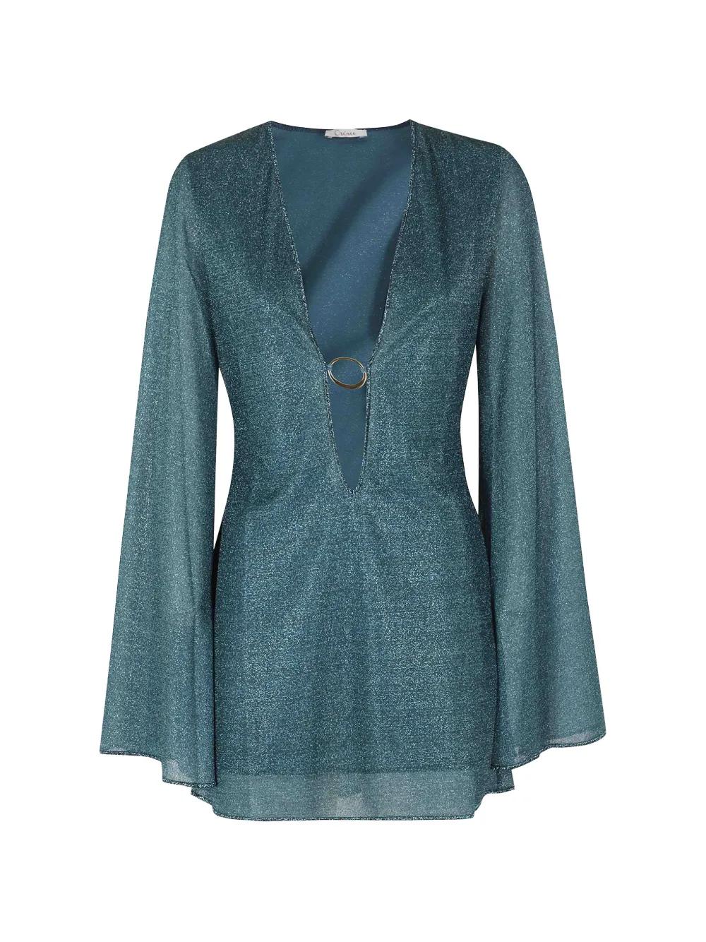 princess polly baby blue dress Agua Bendita Hadley Long-Sleeve Mini Dress