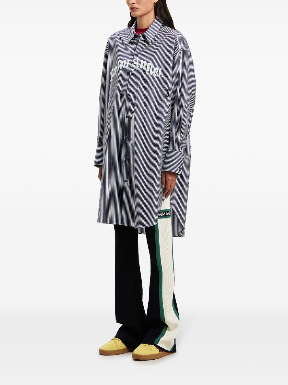 Palm Angels レディース パープル Striped Midi Dress ワンピース