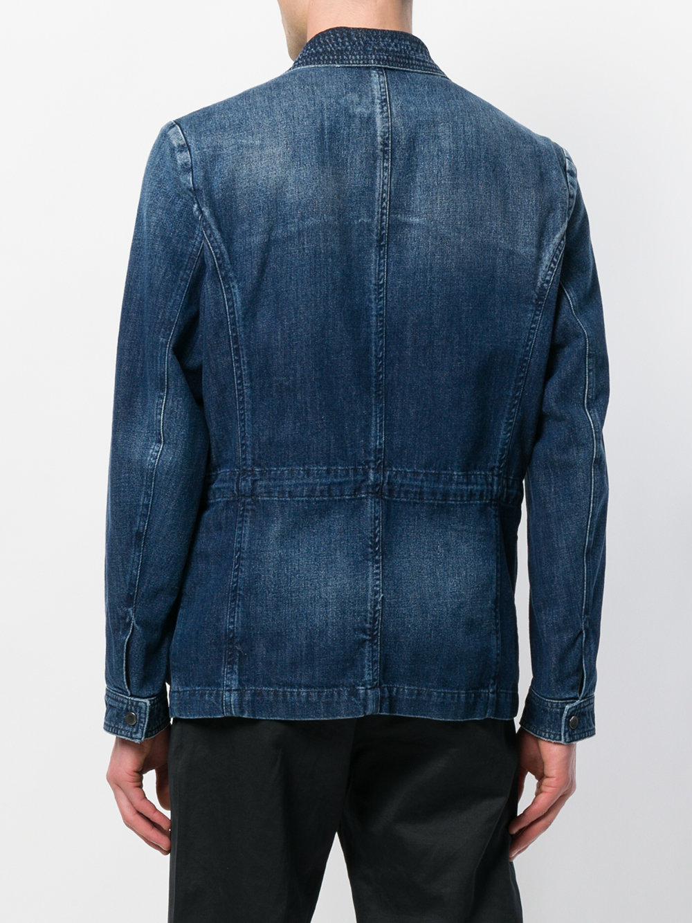 Jacob Cohen Patch Pocket Denim Jacket in Blue for Men - Lyst