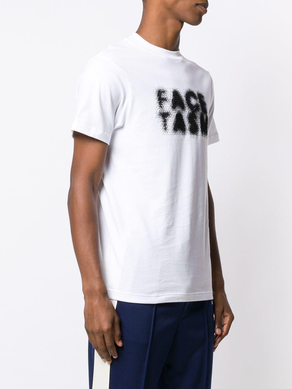 Facetasm Cotton Faded Logo Print T-shirt in White for Men - Lyst