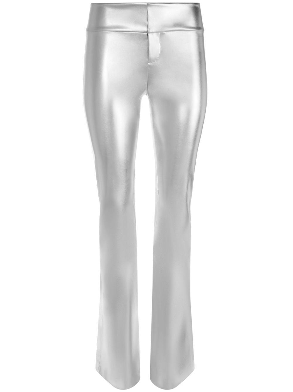 Alice + Olivia レディース グレー ブーツカット フレアパンツ パンツ 