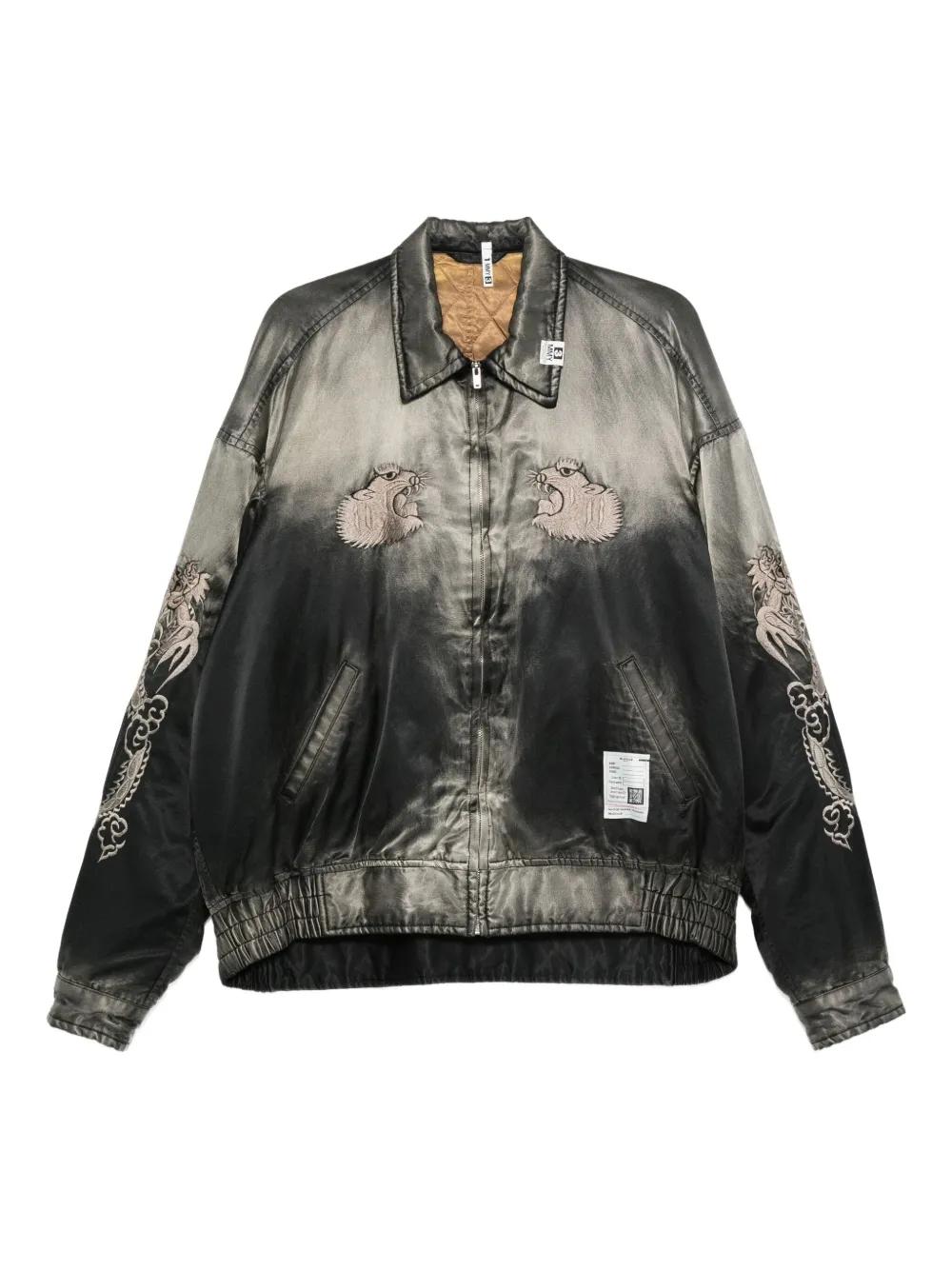 Maison Mihara Yasuhiro Embroidered Souvenir Jacket in Black for