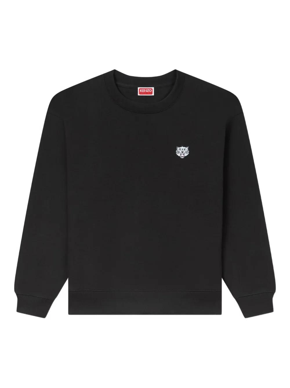 KENZO ケンゾー Cloud Tigers Crewneck Jumper Mens KENZO Cloud Tiger Knit Sweater in Midnight Blue