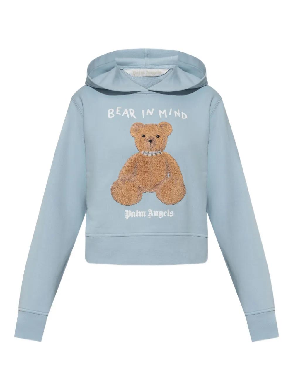 Farfetch Palm Angel Bear Hoodie Palm Angels Kids Bear Hoodie Black