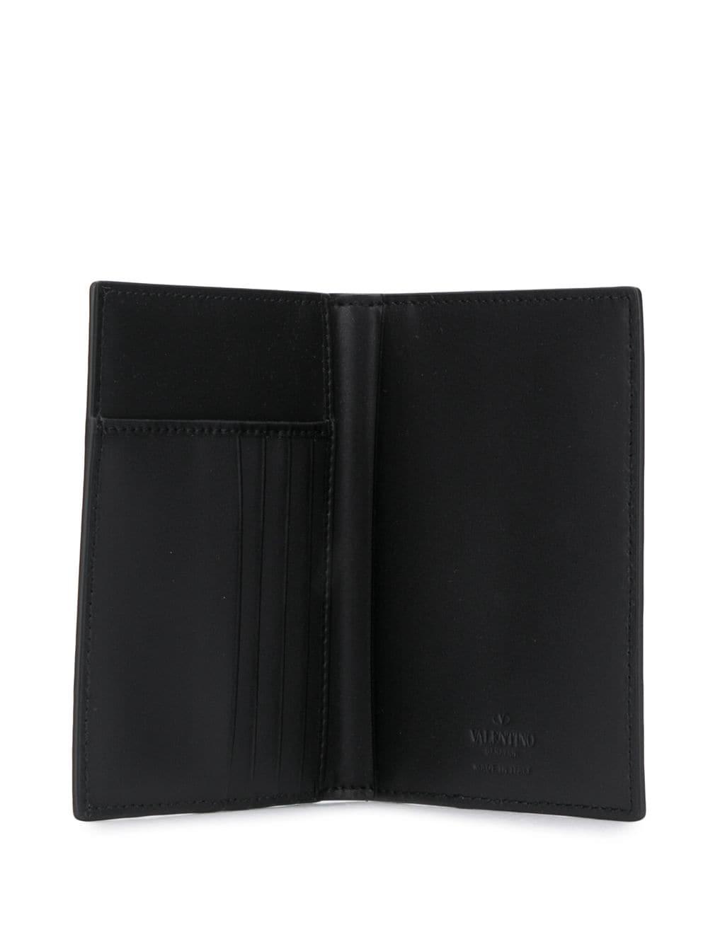 Valentino Garavani Leather Vltn Bi-fold Wallet in Black for Men - Lyst