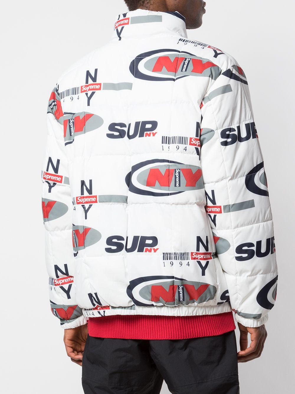 Supreme Ny Reversible Puffy Jacket in White for Men | Lyst