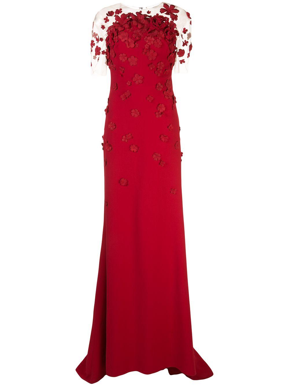Vestido rojo oscar dela renta sales