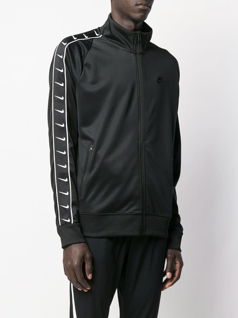 Nike Logo Stripe Sports Jacket Black for Men | Lyst