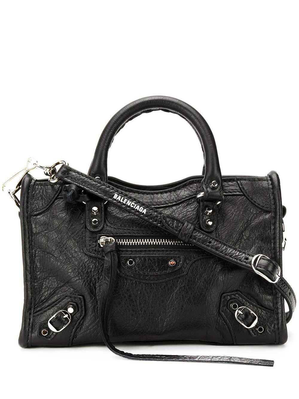 Balenciaga Leather Classic Nano City Aj Bag in Black | Lyst