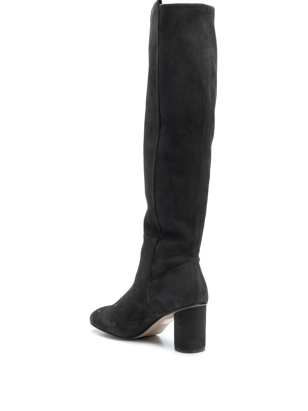 Stuart Weitzman Suede Eloise 75 Boots in Grey (Gray) - Lyst