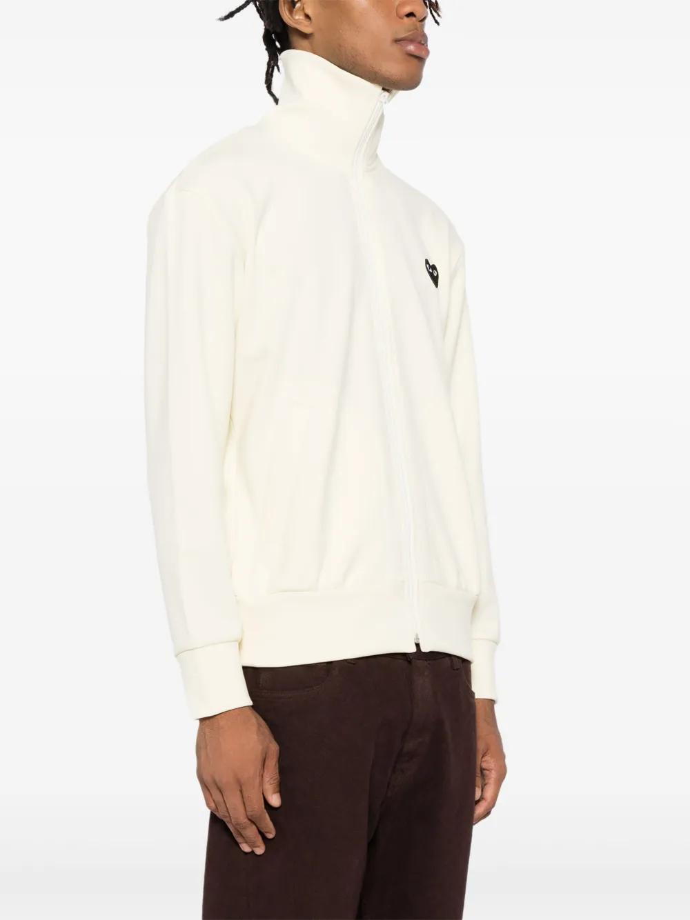 COMME DES GARÇONS PLAY Heart-Print Jersey Track Jacket in