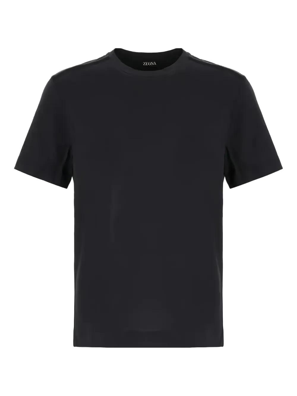 Ermenegildo Zegna｜SHORT-SLEEVED ROUND NECK T-SHIRTS (PU Ermenegildo Zegna T-Shirts Men Black - POIZON