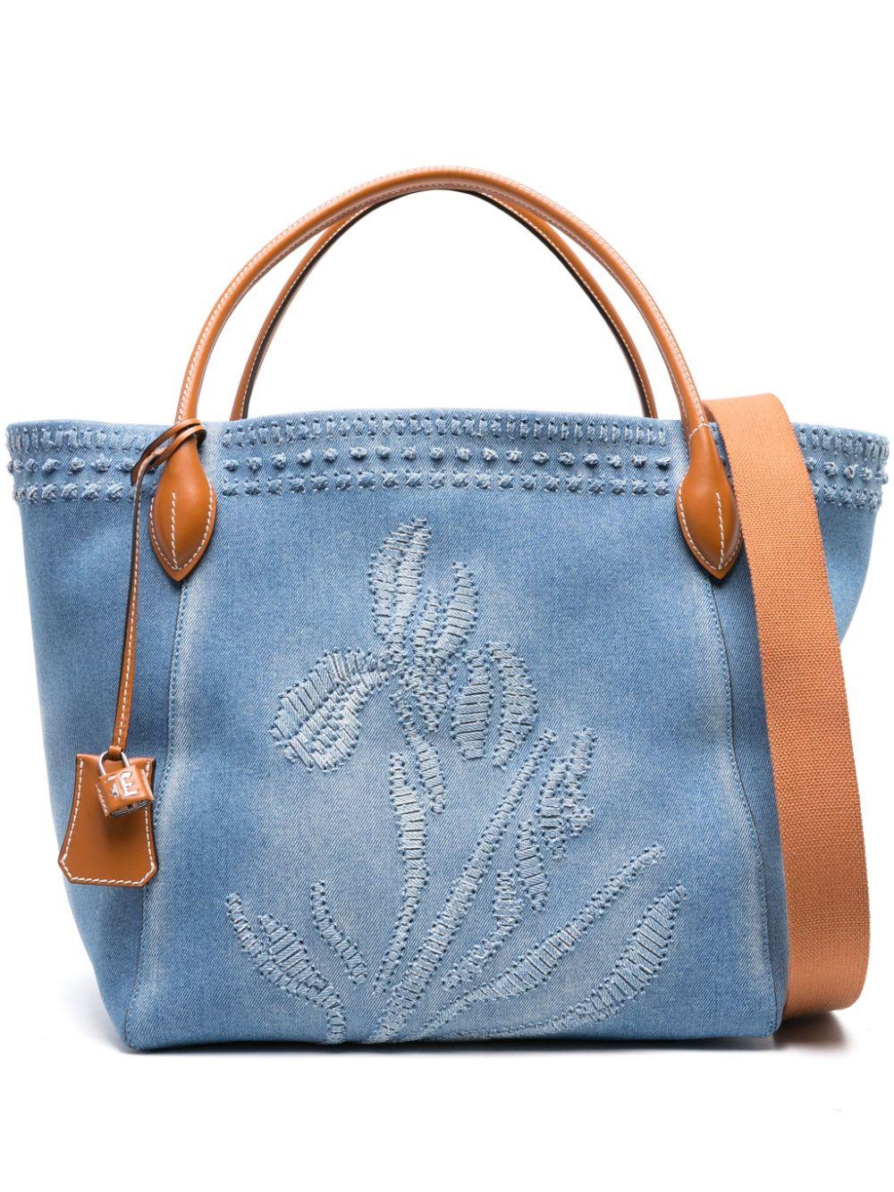 Ermanno Scervino Maggie Denim Tote Bag in Blue | Lyst UK
