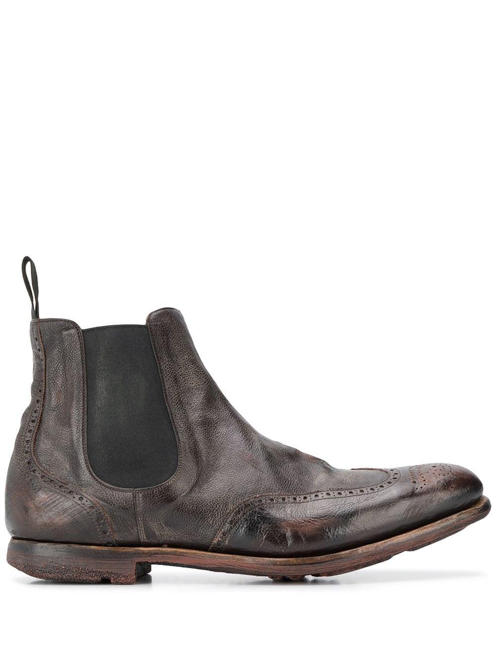 Distressed Effect Boots in Brown for Men | Lyst