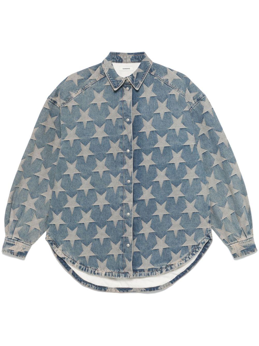 Sandro レディース ブルー Starry シャツ トップス