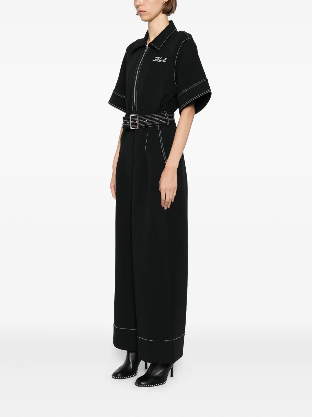 オールインワン・サロペット KARL LAGERFELD Women Jumpsuits 225W1304999 Black Karl Lagerfeld Satin jumpsuit - Black - Women | 225W1304999