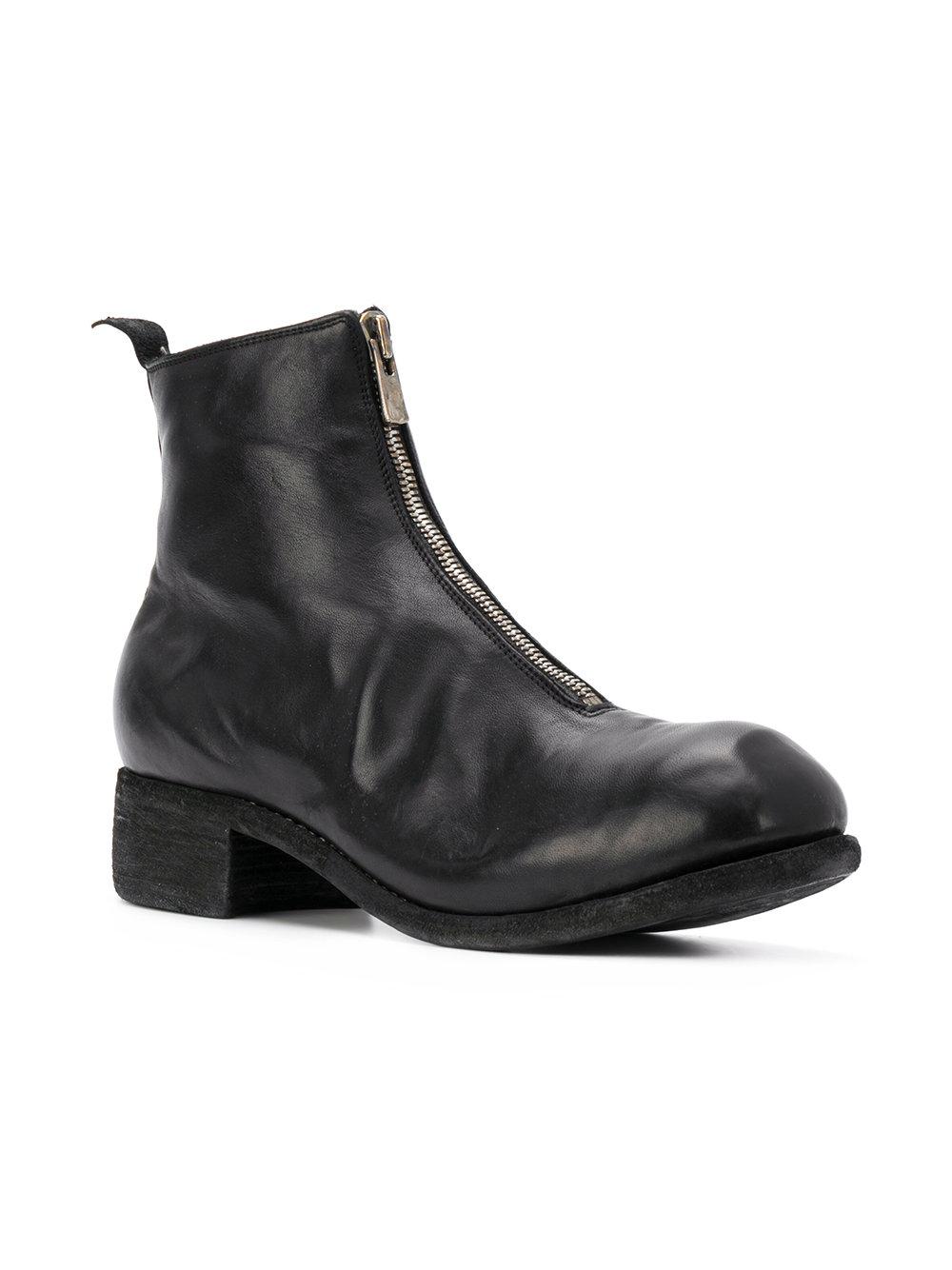 guidi front zip loafers