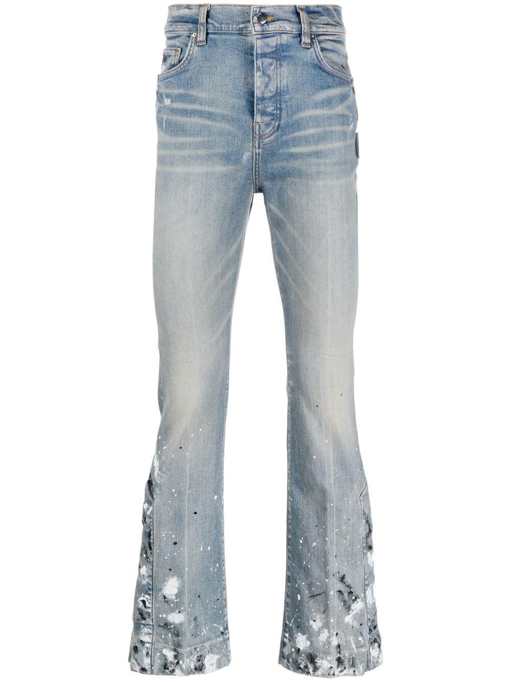 Amiri Denim Paintsplatter Detail Jeans in Blue for Men Lyst
