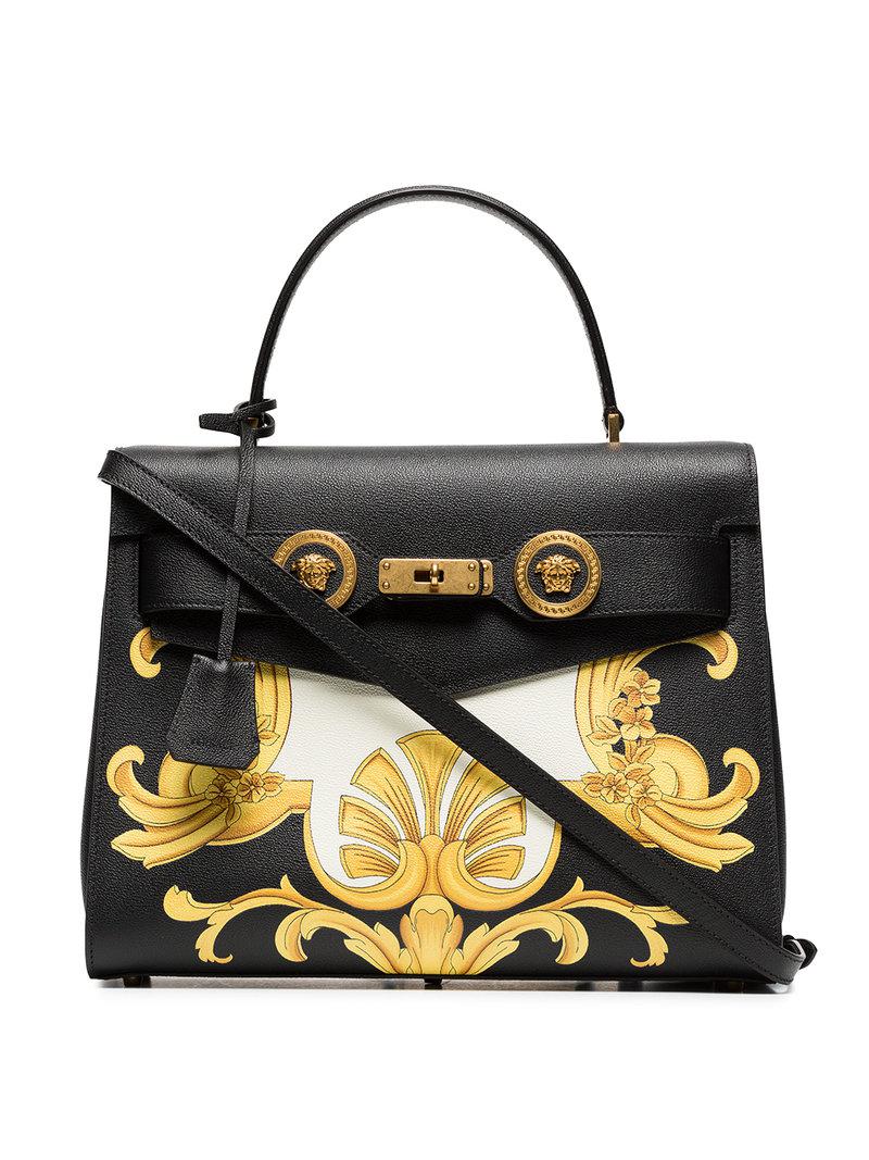 Noir Imprimé À Coloris Baroque Femme De Main Sac wPXlTiuOkZ
