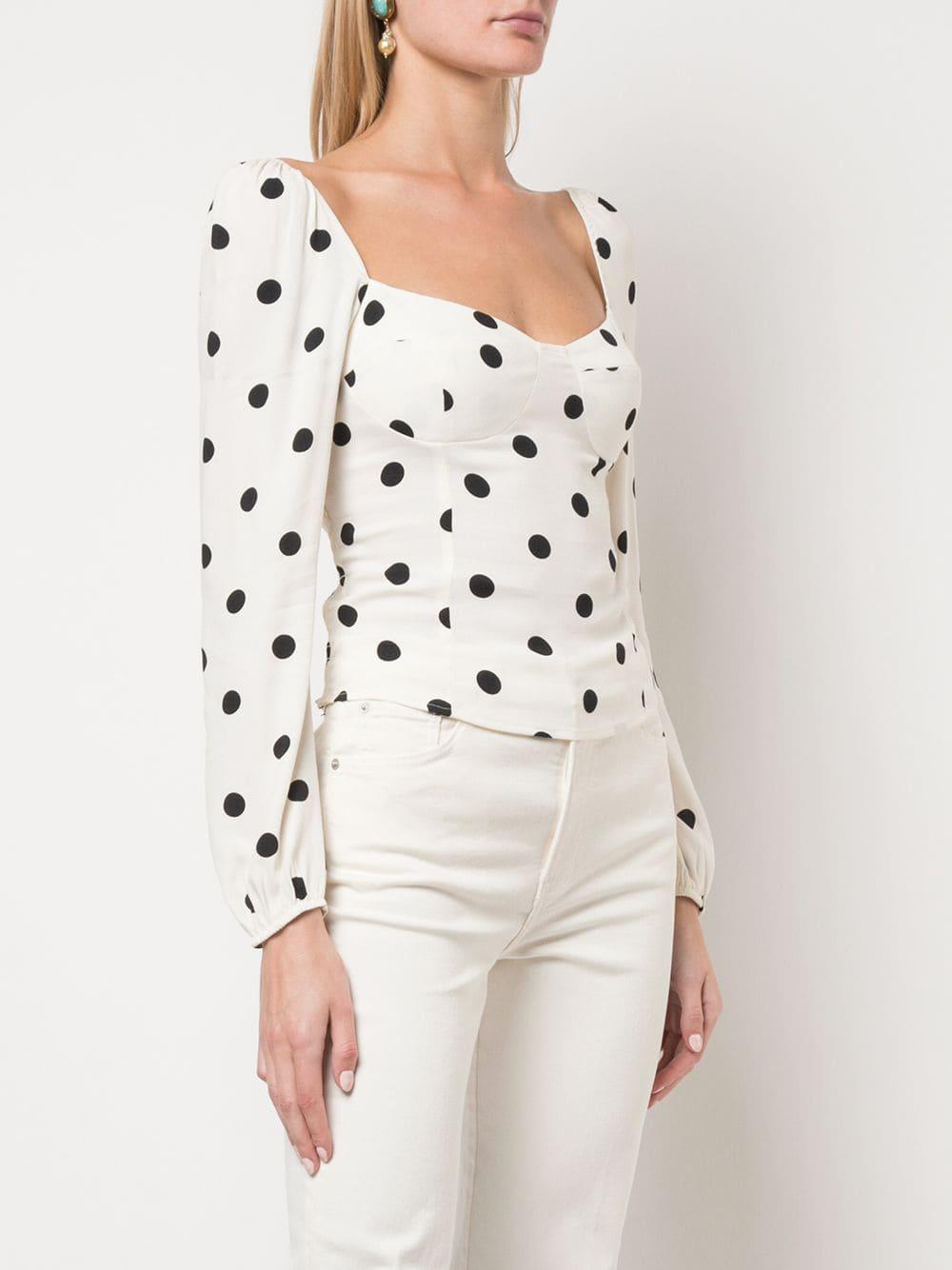 reformation polka dot top