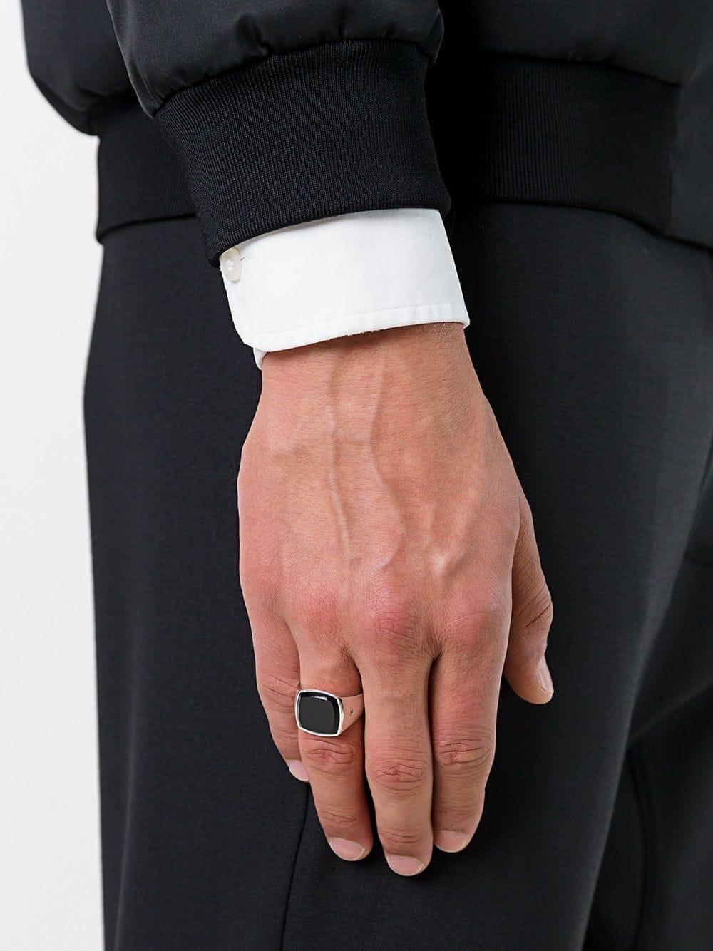 Lyst - Tom Wood Cushion Onyx Signet Ring in Metallic for Men