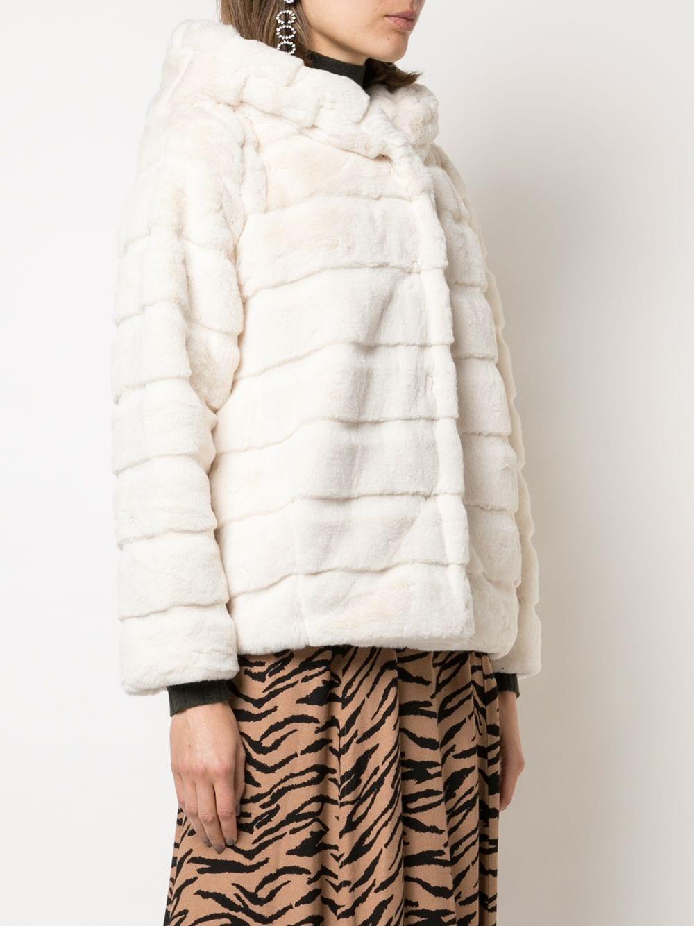 Apparis Goldie Short Faux-fur Coat in White - Lyst