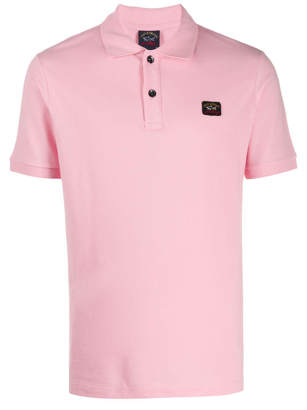 Paul & Shark Cotton Logo Polo Shirt in Pink for Men - Lyst