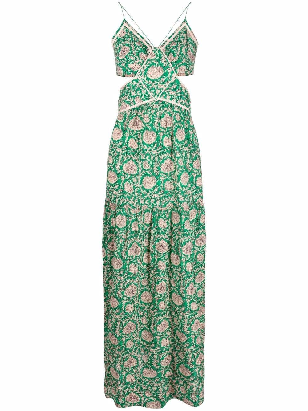 Robe longue Paloma à fleurs Ba&sh en coloris Vert | Lyst