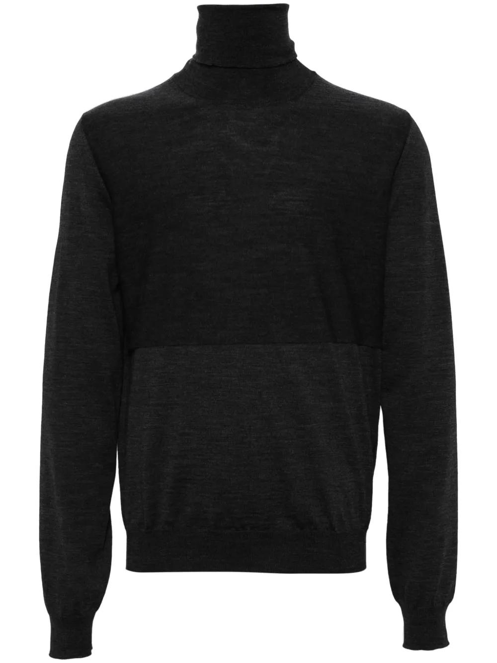 jil sander＋ タートルネック ハイネック カシミアセーター グレー