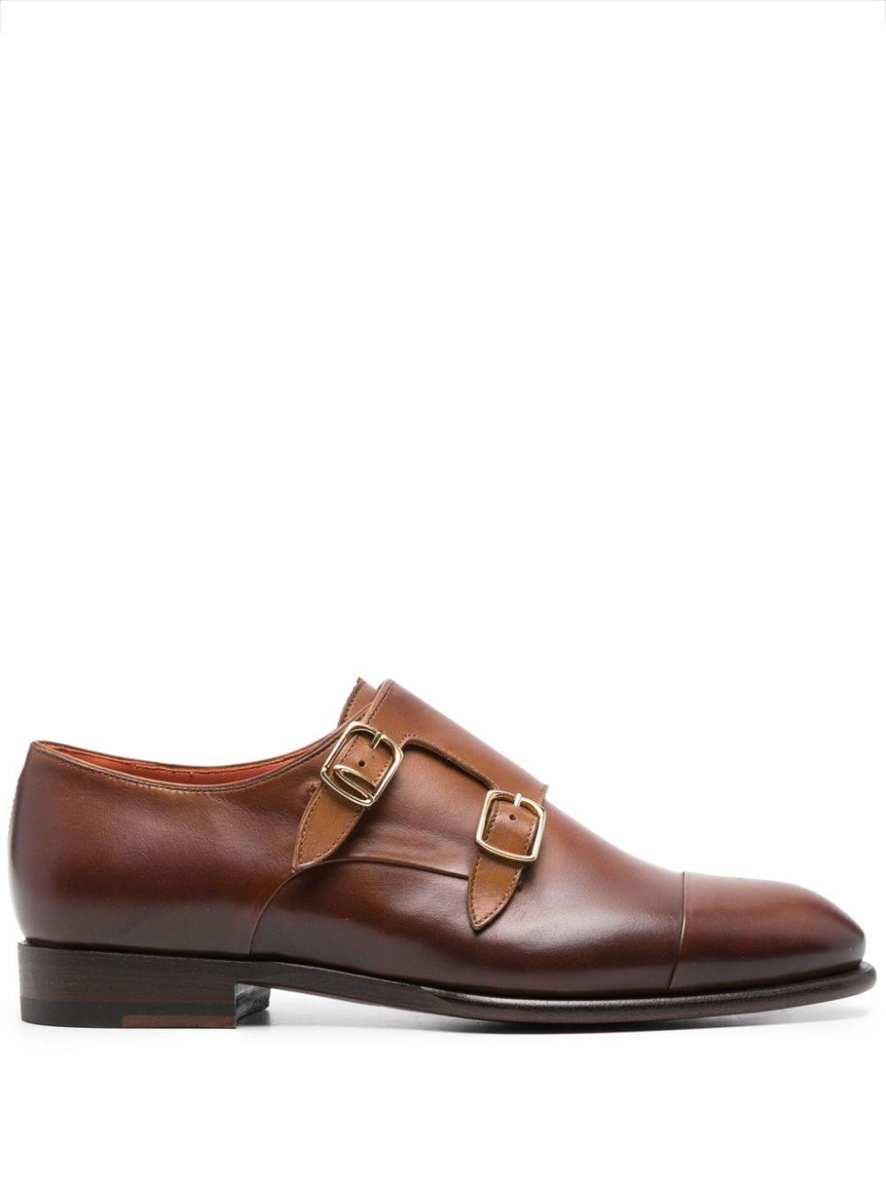 Santoni buckle-detail ballerina shoes - Black