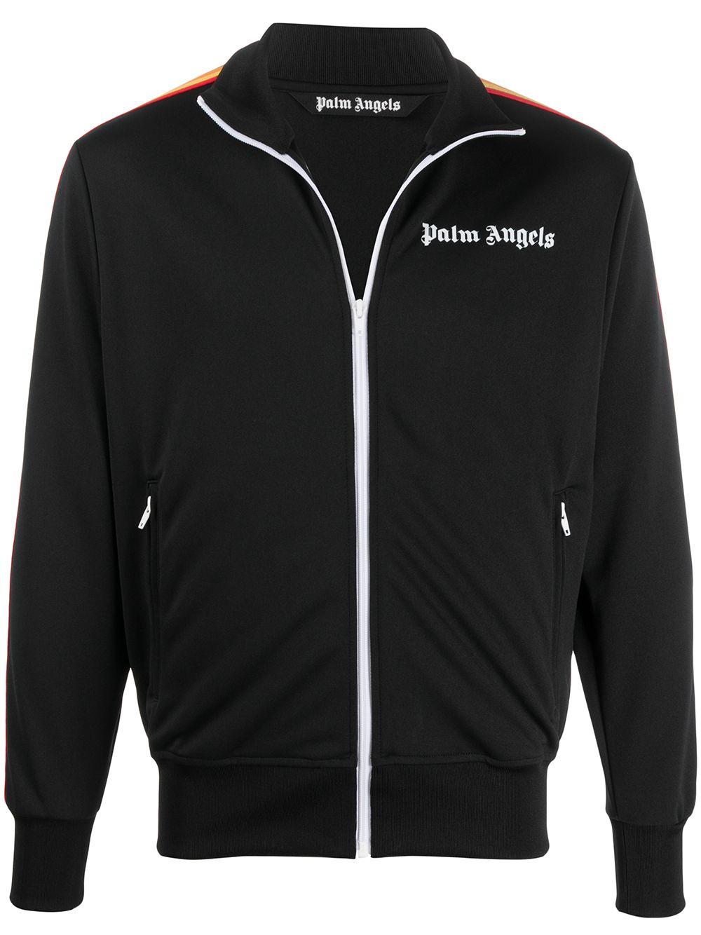 Palm Angels Synthetic Logo Print Track Jacket in Black for Men - Lyst