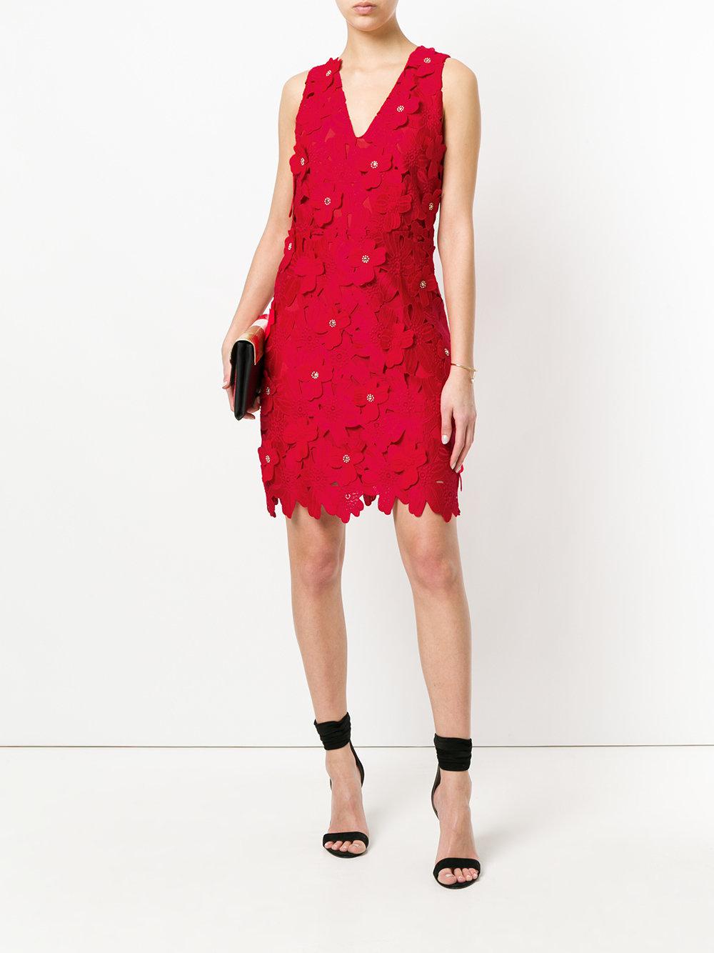 michael kors floral appliqué lace dress