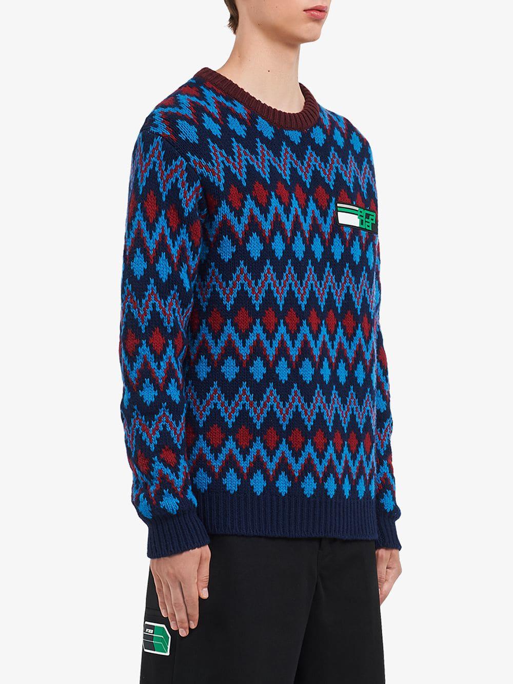 prada chevron sweater