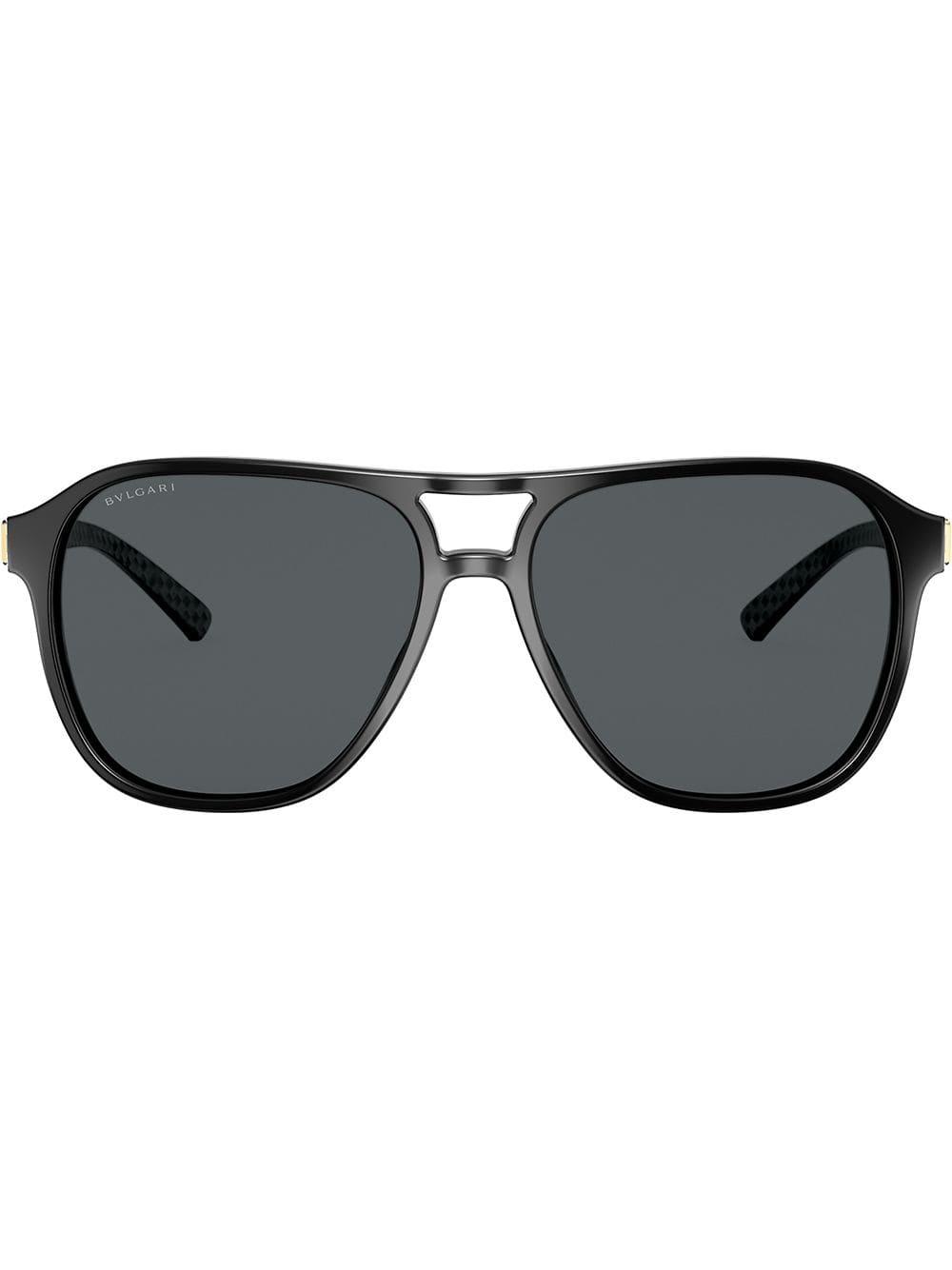 BVLGARI Diagono Squareframe Sunglasses in Black for Men Lyst