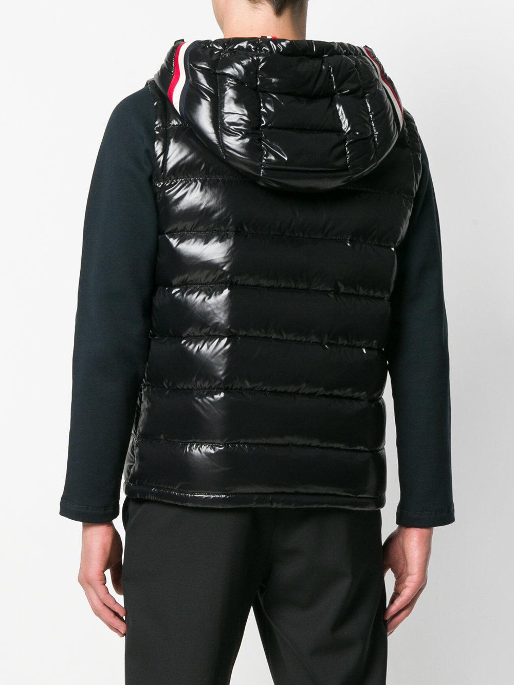 Moncler Lanoux Hooded Vest in Black for Men | Lyst Canada