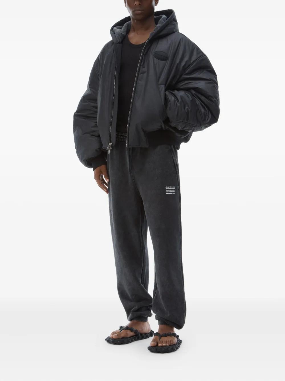 パンツ Alexander Wang High-Waisted Black Cotton Sweatpants With 24006655_54102376_600.jpg