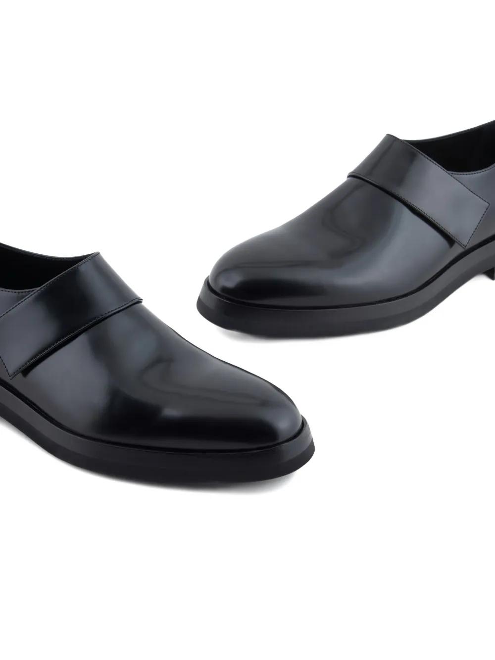 Giorgio Armani Black Leather Single Monk Strap Dress Shoes Giorgio Armani Leather Monk Strap dress shoes brown mens  main image 2