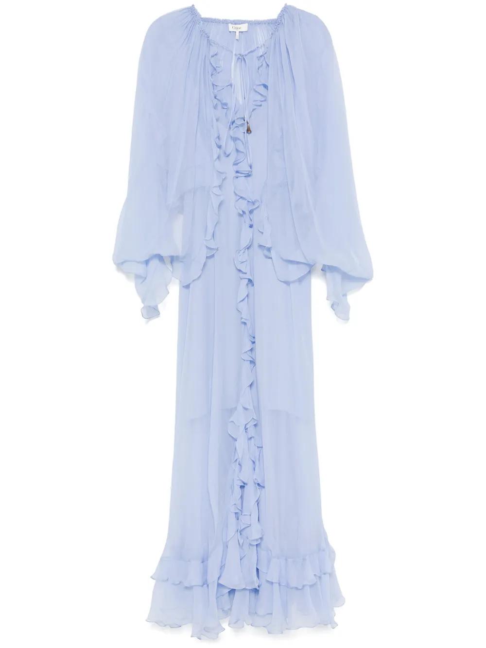 knee length dresses for ladies Chloe Scarf Print Silk Maxi Dress main image 0