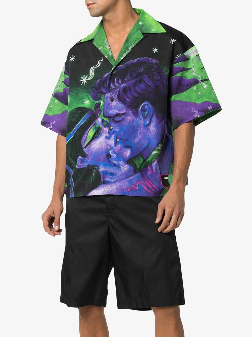 mens prada bowling shirt