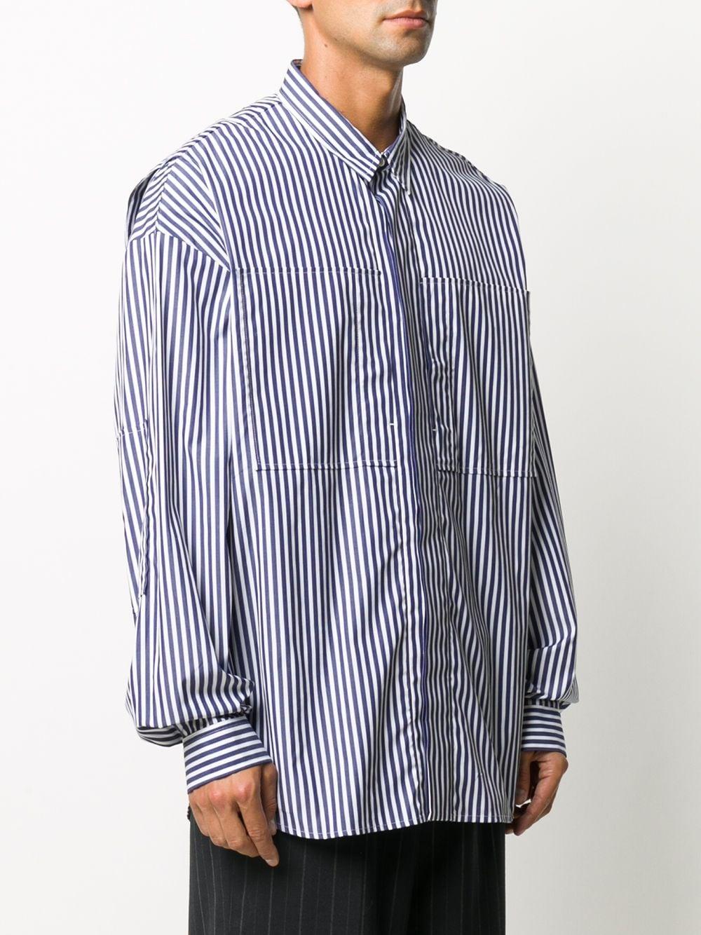 Juun.J Cotton Oversized Striped Shirt in Blue for Men - Lyst