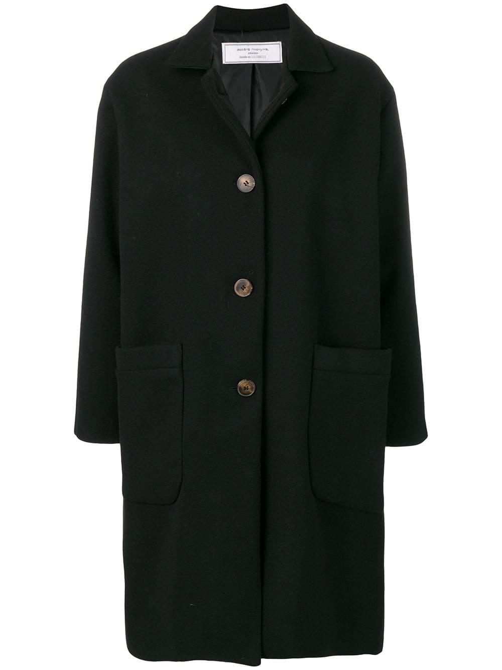 Societe Anonyme Wool Jap Coat in Black - Lyst