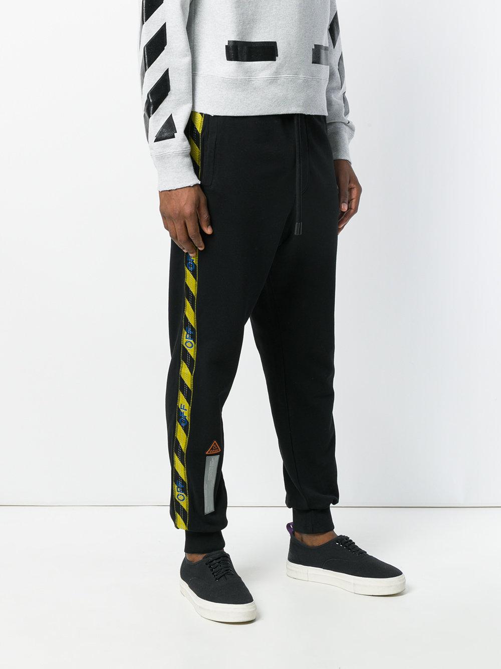 off white joggers black and yellow