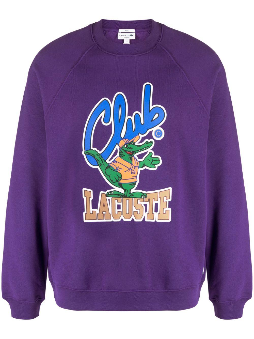 Lacoste purple sweatshirt new arrivals