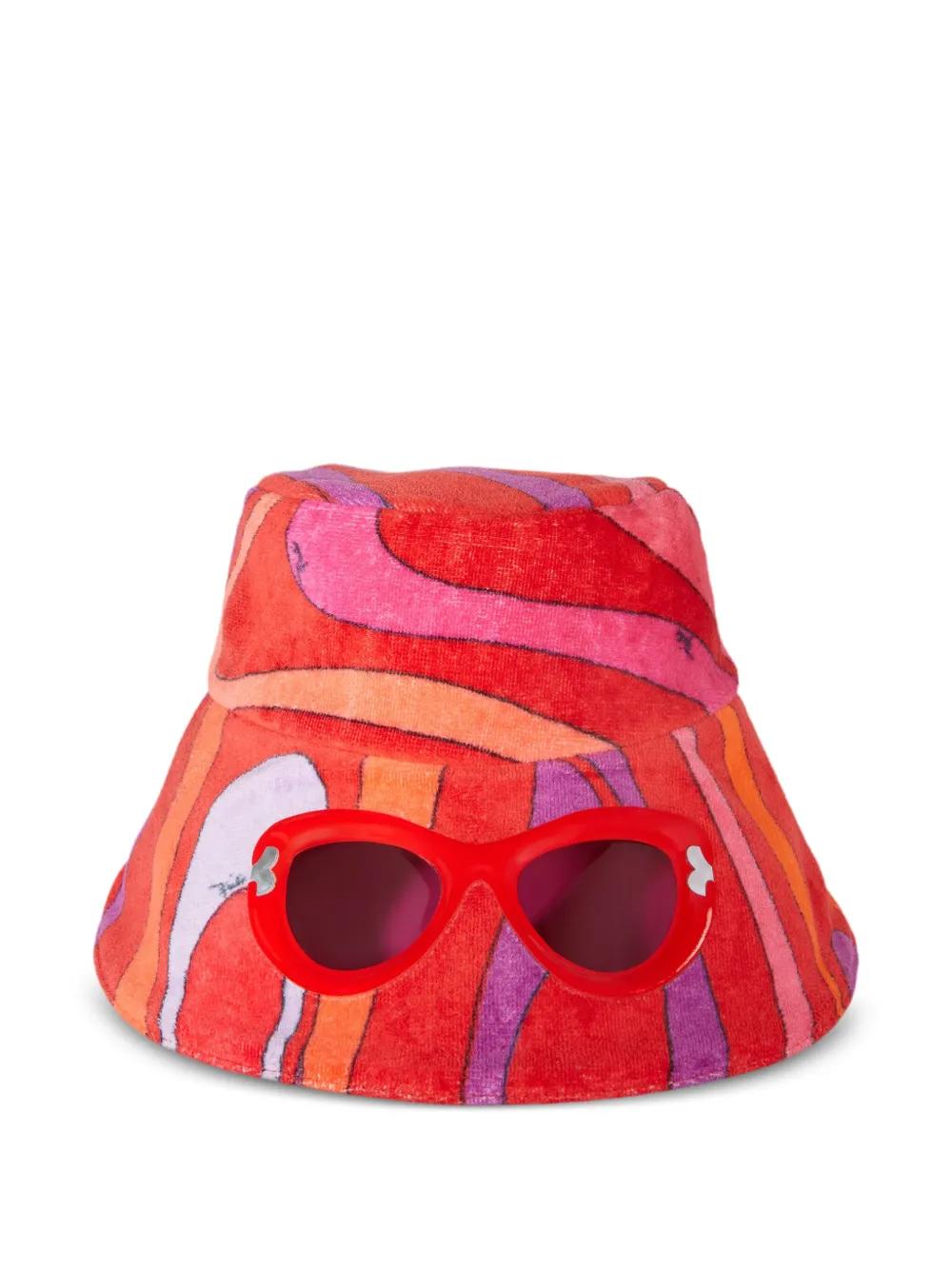 PUCCI Terry Cloth Sunglasses Bucket Hat in Red | Lyst