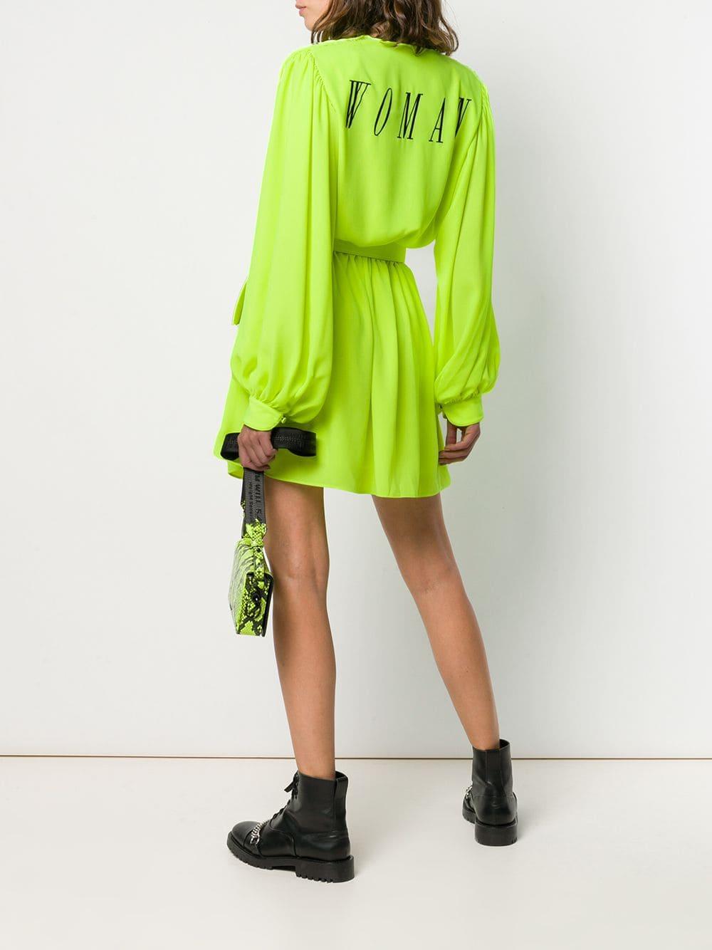 off white neon dress