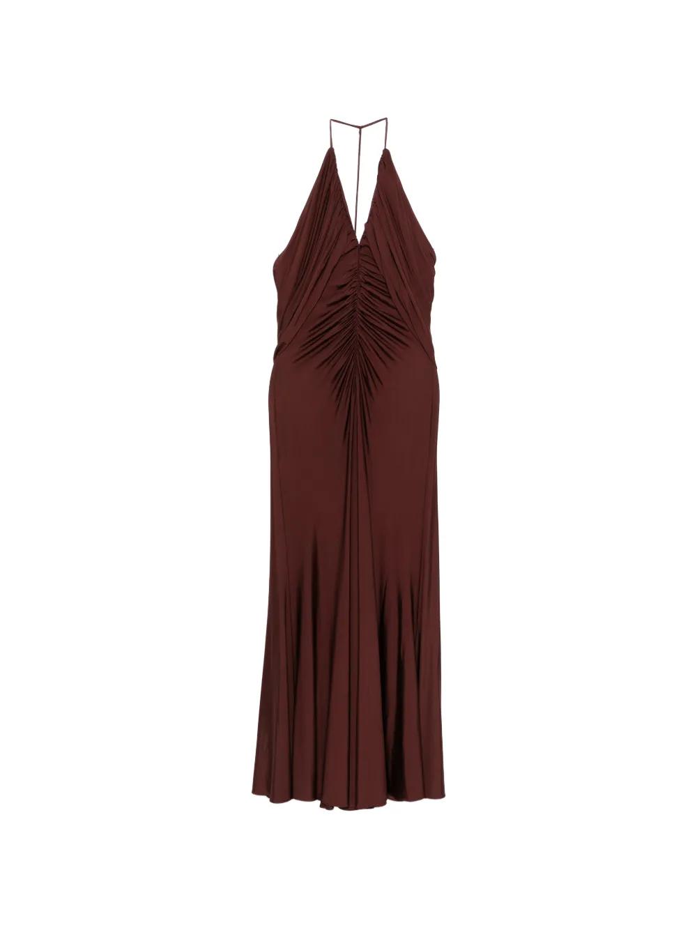 knee length dresses for ladies Self-Portrait // Green Ruched Midi Dress  VSP Consignment